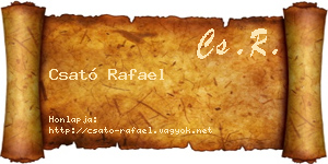 Csató Rafael névjegykártya